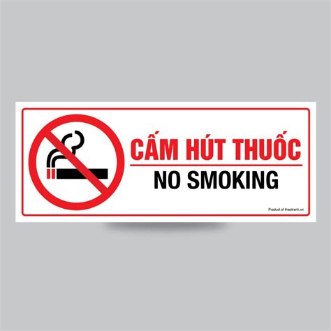 Biển báo cấm hút thuốc, No Smoking Sign - Decal dán tường, dán kính - Tem Decal cảnh báo ...