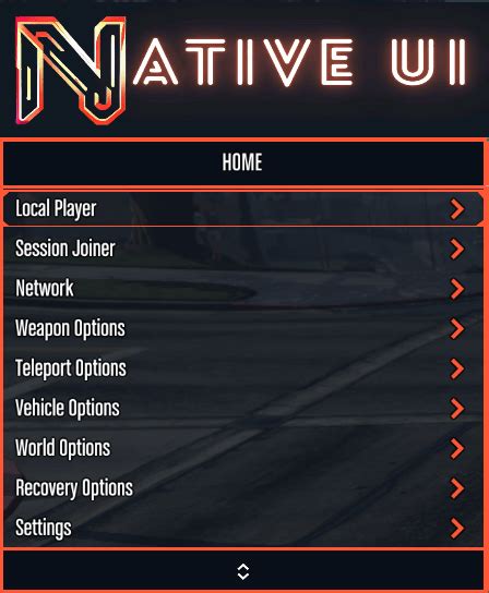 Native UI - GTA Mod Menu