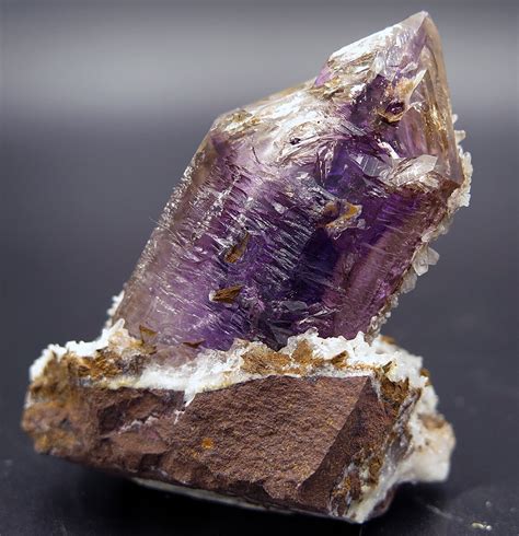 Beautiful Amethyst Quartz on Matrix with complex surface and quartz on it's backside. Goboboseb ...