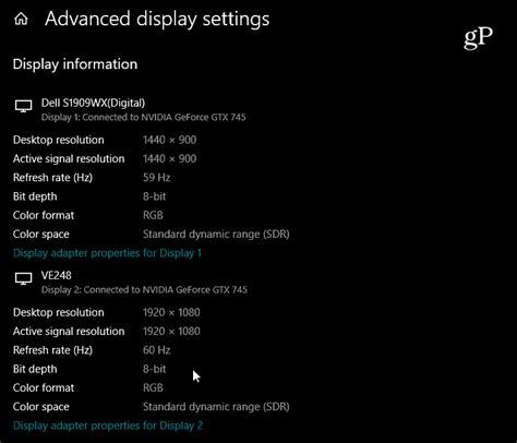 How to Find Advanced Display Info of Your Monitor on Windows 10