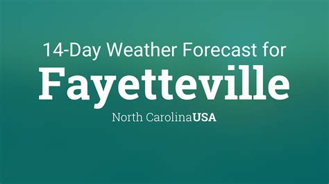 Fayetteville, North Carolina, USA 14 day weather forecast