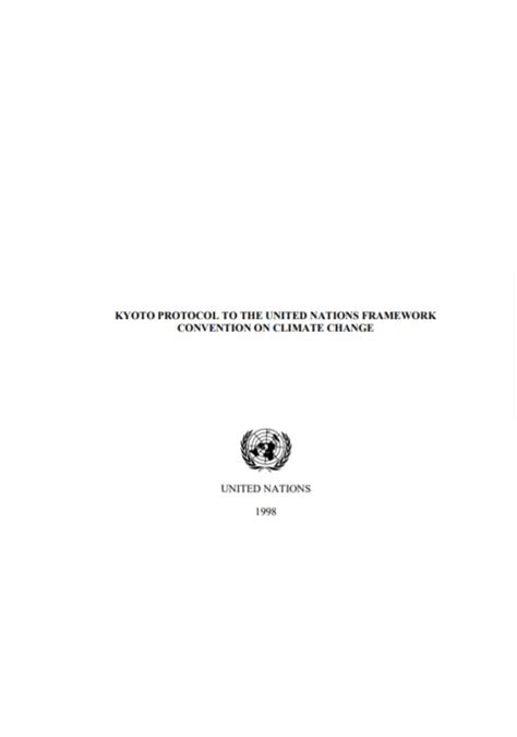 Kyoto Protocol to the United Nations Framework Convention on Climate Change