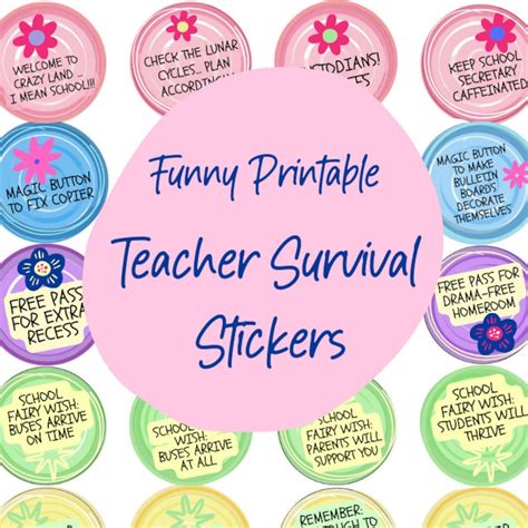 Funny Teacher Stickers, Celebrate Teachers Printable Stickers, Teaching ...