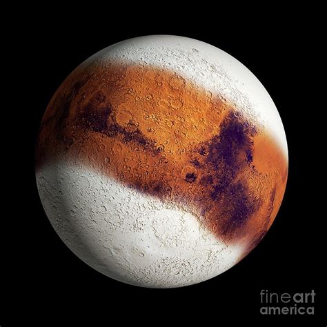 Mars In An Ice Age Photograph by Nasa/jpl/brown University/science ...