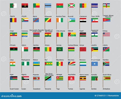 Set Of African Countries Flags Stock Image - Image: 27660121