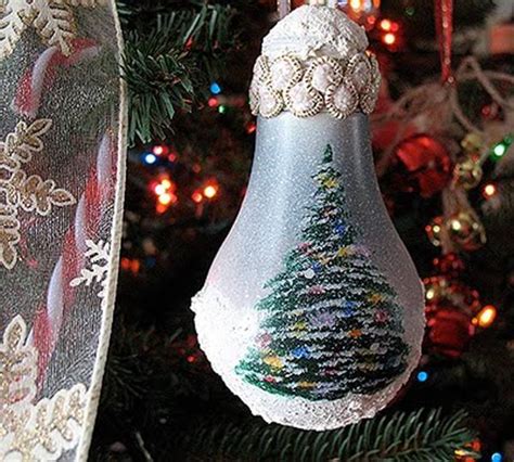 Creative Ideas - DIY Light Bulb Christmas Ornaments