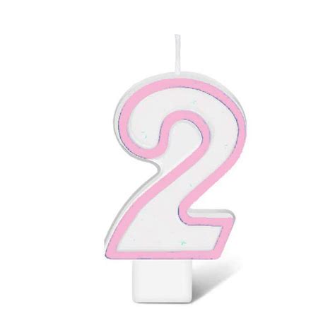 BIRTHDAY NUMBER CANDLE – PINK NO.2 – Foodpak Shop