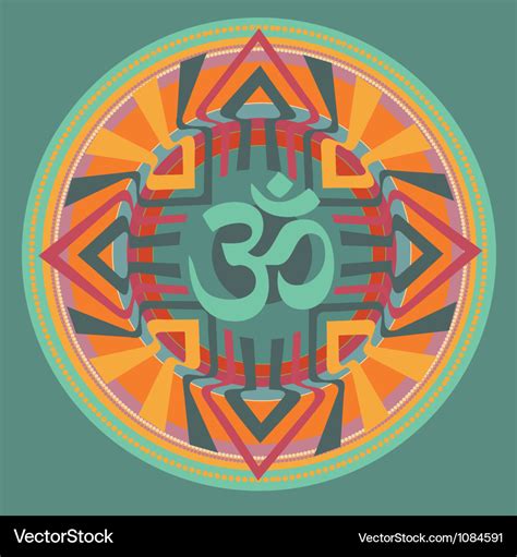 Om mandala Royalty Free Vector Image - VectorStock