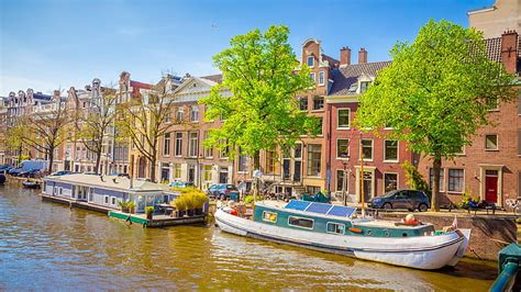 HD wallpaper: canal, reflection, waterway, amsterdam, netherlands ...