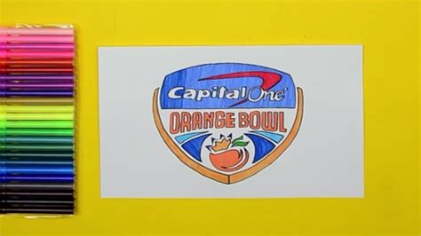 How to draw Orange Bowl Game (Football) Logo