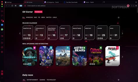 Opera GX (Mac) - Download, Review, Screenshots