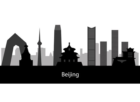 Beijing city skyline. collection | Work Illustrations ~ Creative Market
