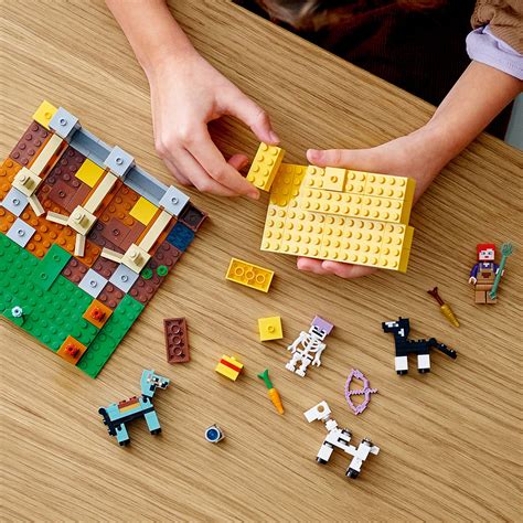 LEGO Minecraft The Horse Stable 21171 Building Kit; Fun Minecraft Farm Toy for Kids, Featuring a ...