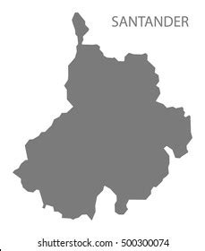 Santander Colombia Map Grey: vetor stock (livre de direitos) 500300074 | Shutterstock