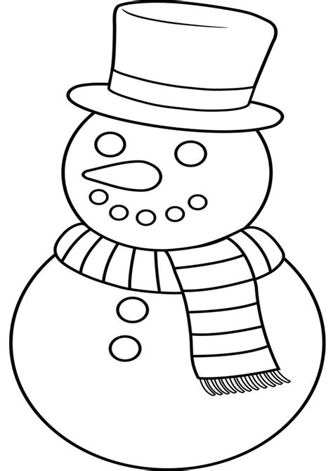 Snowman Coloring Pages Free Printable