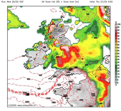 UK snow warning: Britain facing SIX INCHES as snow bomb threatens to ...