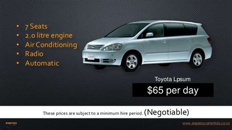 Express Car Rentals Car Fleet in Auckland