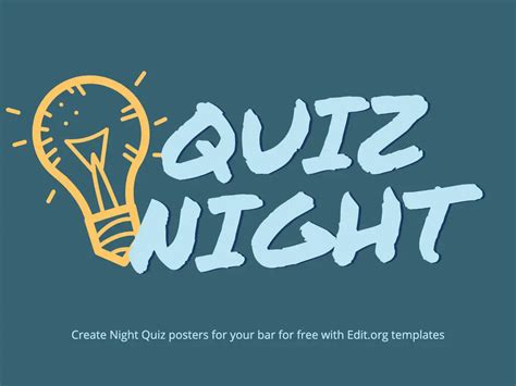 Editable Quiz Night Poster Templates