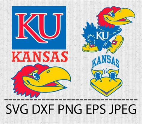 SVG Kansas Jayhawks Logo Vector Layered Cut File Silhouette