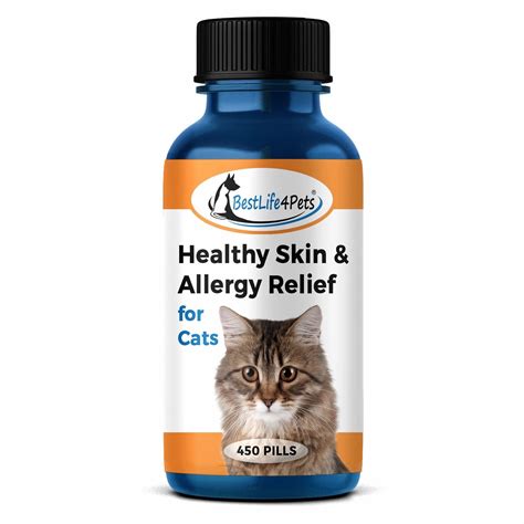 Healthy Skin, Coat and Allergy Relief Dermatitis Remedy for Cats (450 pills) | Cat skin, Cat ...