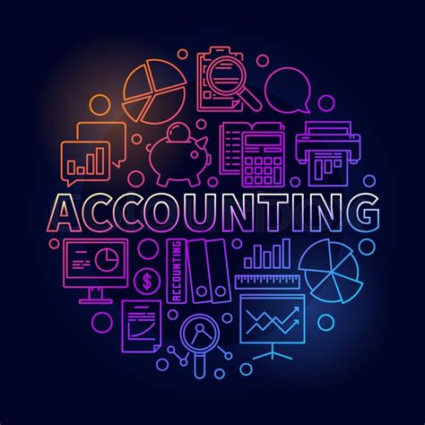 Accounting round bright illustration. ... | Stock vector | Colourbox