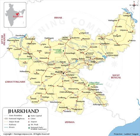 PDF of Jharkhand Map, Jharkhand Map PDF