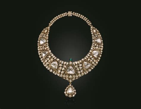 'THE NIZAM OF HYDERABAD NECKLACE'AN ANTIQUE DIAMOND, EMERALD AND ENAMEL NECKLACE | Christie's