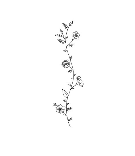 Flower Spine Tattoo