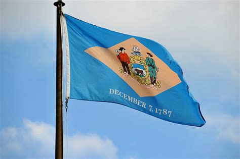 Delaware Flag Stock Photo - Download Image Now - iStock