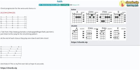 Chord: Faith - tab, song lyric, sheet, guitar, ukulele | chords.vip