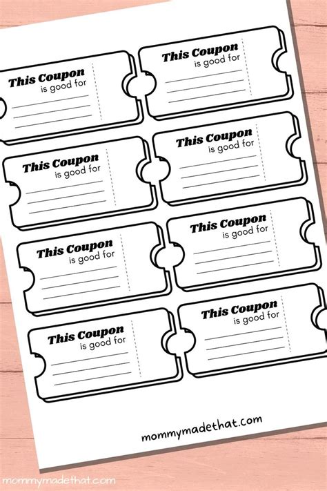 Lots of Blank Coupon Templates (Free Printables!) | Coupon template ...