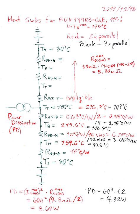 thermal - Heat Dissipation Calculation for MOSFET - Electrical ...