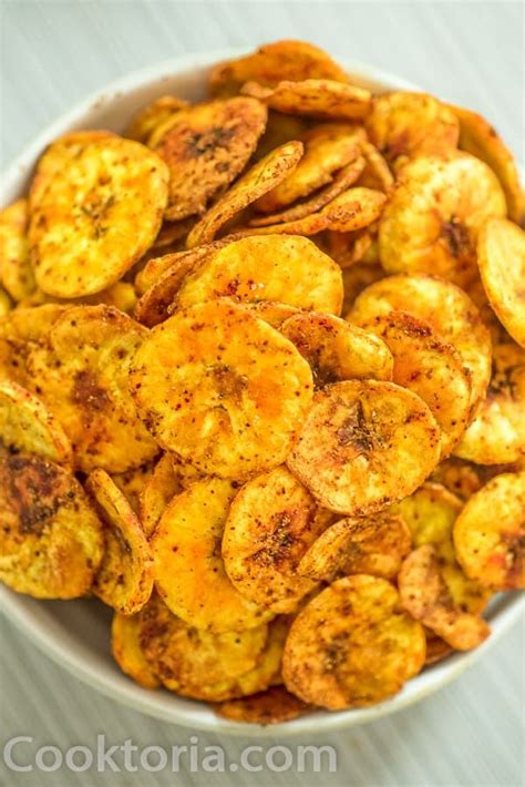 These homemade Baked Plantain Chips are crunchy, healthy, and delicious! Make this recipe once ...