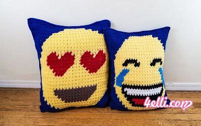 4Elli.com : Block Stitch Graphing Technique: Emoji Pillows | Haken, Dekens, Kussens