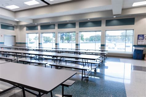 Empty School Cafeteria Stock Photo - Download Image Now - iStock