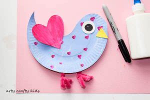 Paper Plate Love Birds - Arty Crafty Kids