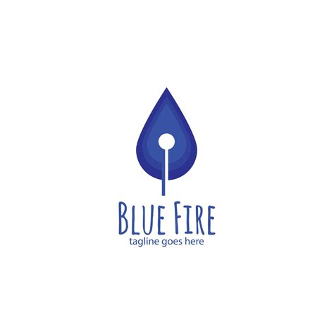 Blue Fire Logo Design Template 5380297 Vector Art at Vecteezy