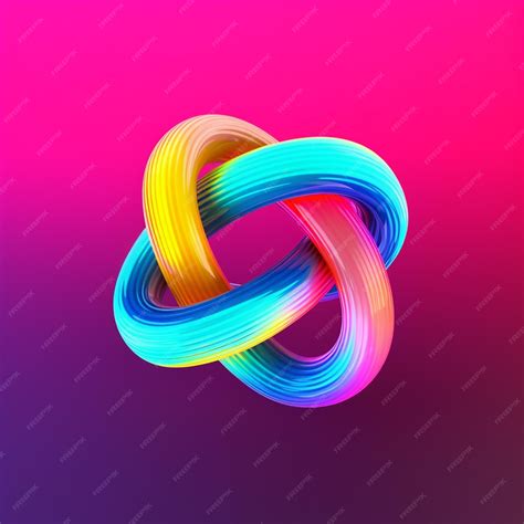 Premium Photo | Abstract colorful logo on dark solid background background