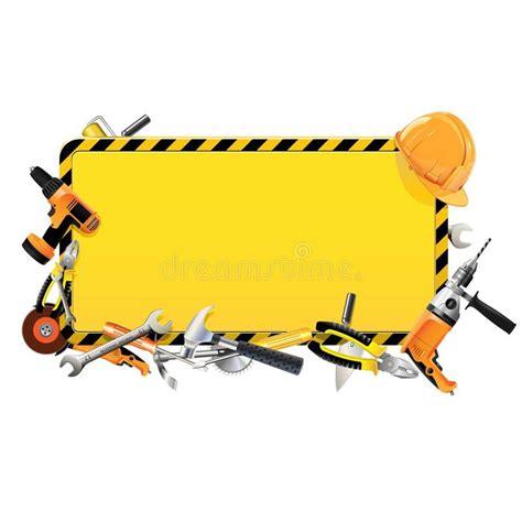 Vector Construction Frame with Tools. Isolated on white background , #sponsored, #Frame, # ...