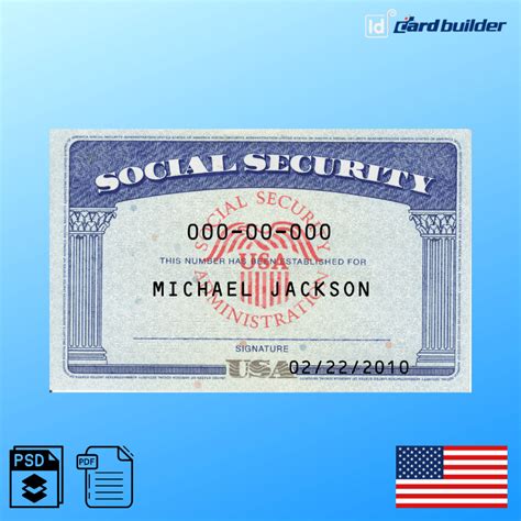 US SOCIAL SECURITY CARD TEMPLATE FREE