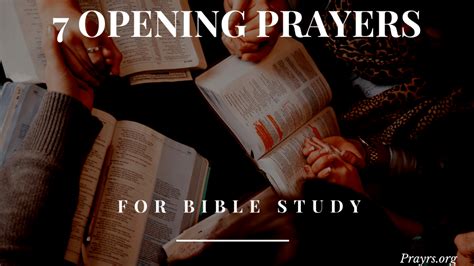 7 Opening Prayers for Bible Study - Prayrs