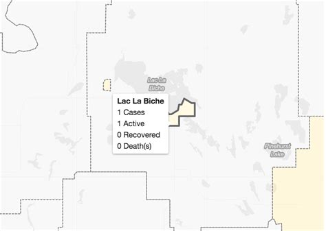 Map shows first Lac La Biche COVID case - Lakeland News