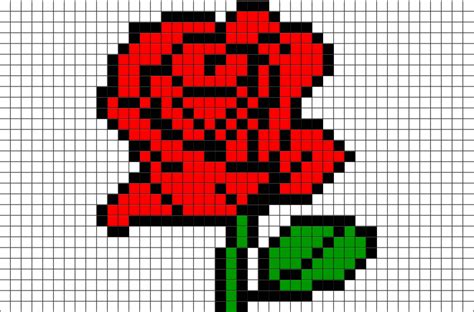 Rose Pixel Art Pixel Art Pixel Crochet Graph Paper Art | Images and ...