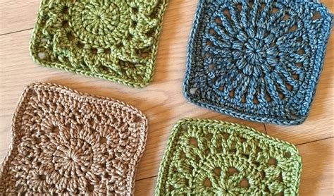 Free Granny Square Crochet Pattern: 4 Floral Motifs - cypress|textiles