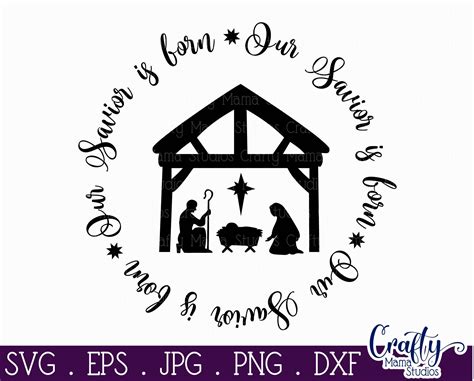 Christmas Svg, Christian Cut File, Our Savior Is Born Svg By Crafty ...