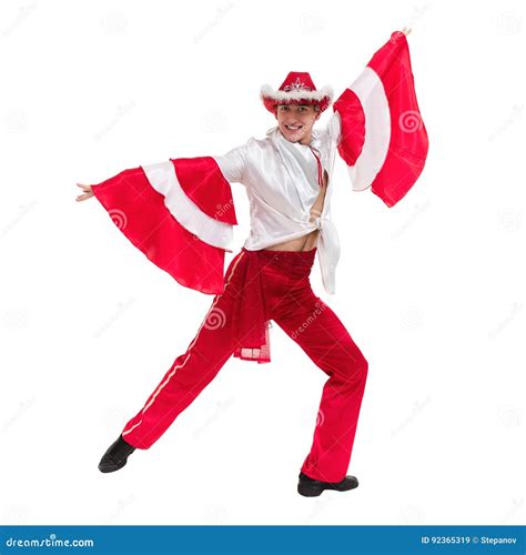 Dancing Man Wearing A Toreador Costume. Isolated On White Background ...