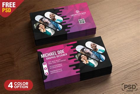 Free Creative Business Card PSD Template – Download PSD