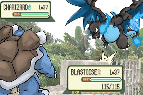 Charizard vs Blastoise by MSMoura on DeviantArt