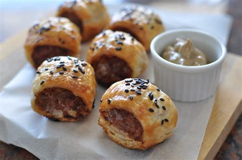 Caramelised onion and blue cheese sausage rolls - Claire K Creations