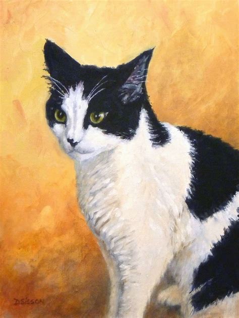 Daily Painting Projects: Andy Oil Painting Cat Portrait Animal Pet ...